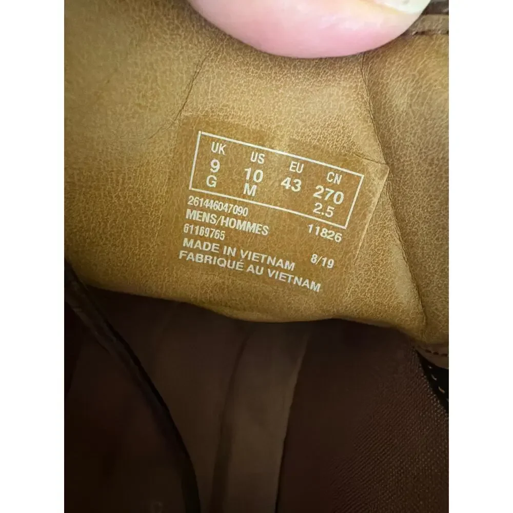 Clarks Mens Brown Boots Size 10 Leather Classic Short Boots Casual Comfort